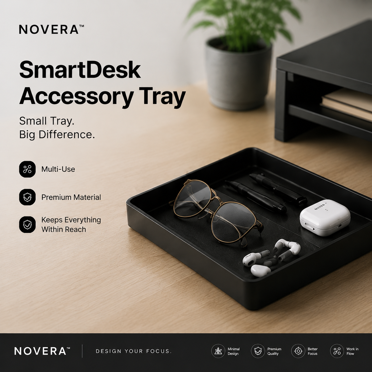 NOVERA™ SmartDesk Accessory Tray